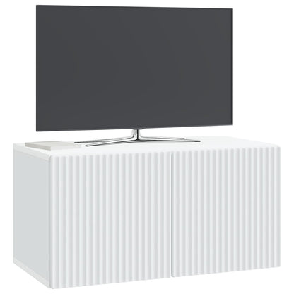 vidaXL Wall-Mounted TV Cabinet White 59.5 x 31 x 30 cm Engineered Wood