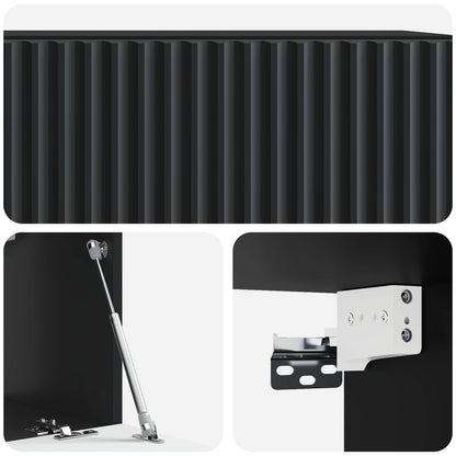 vidaXL Wall-Mounted TV Cabinet Black 59.5 x 31 x 30 cm Engineered Wood
