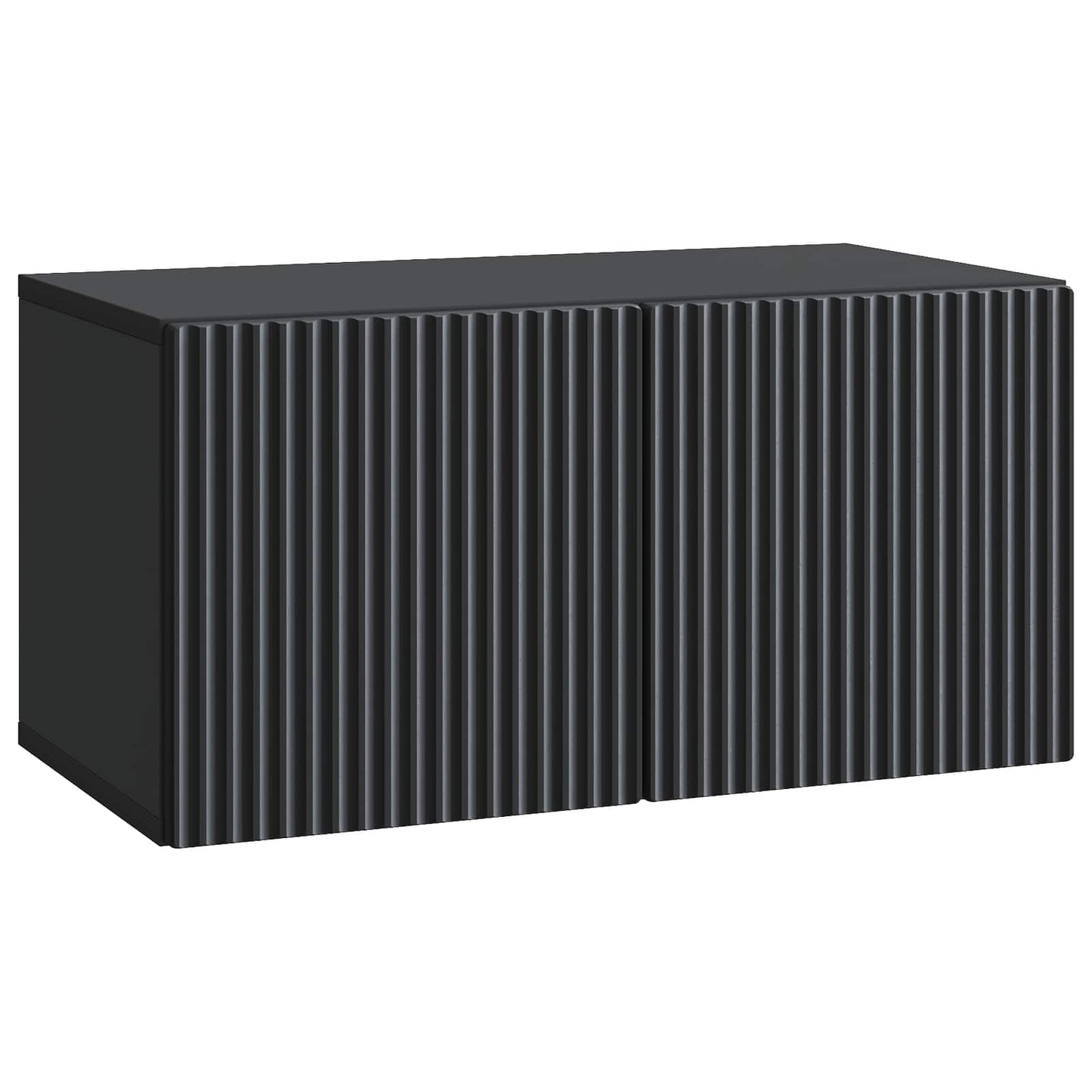 vidaXL Wall-Mounted TV Cabinet Black 59.5 x 31 x 30 cm Engineered Wood
