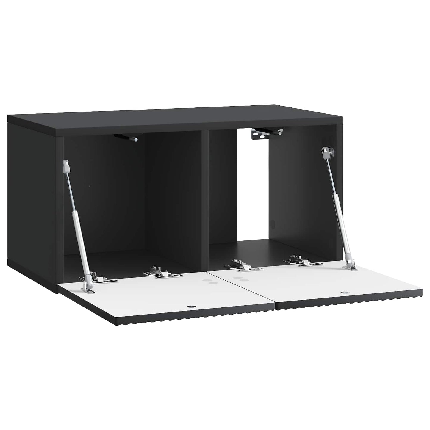 vidaXL Wall-Mounted TV Cabinet Black 59.5 x 31 x 30 cm Engineered Wood