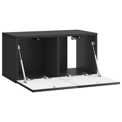 vidaXL Wall-Mounted TV Cabinet Black 59.5 x 31 x 30 cm Engineered Wood