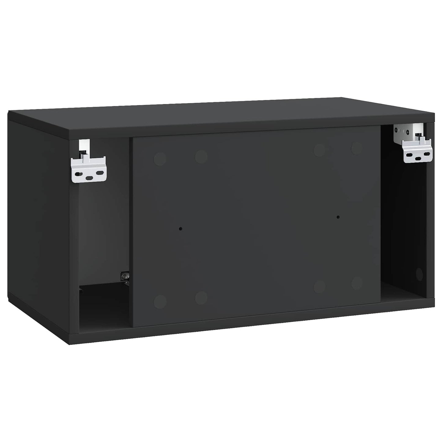 vidaXL Wall-Mounted TV Cabinet Black 59.5 x 31 x 30 cm Engineered Wood