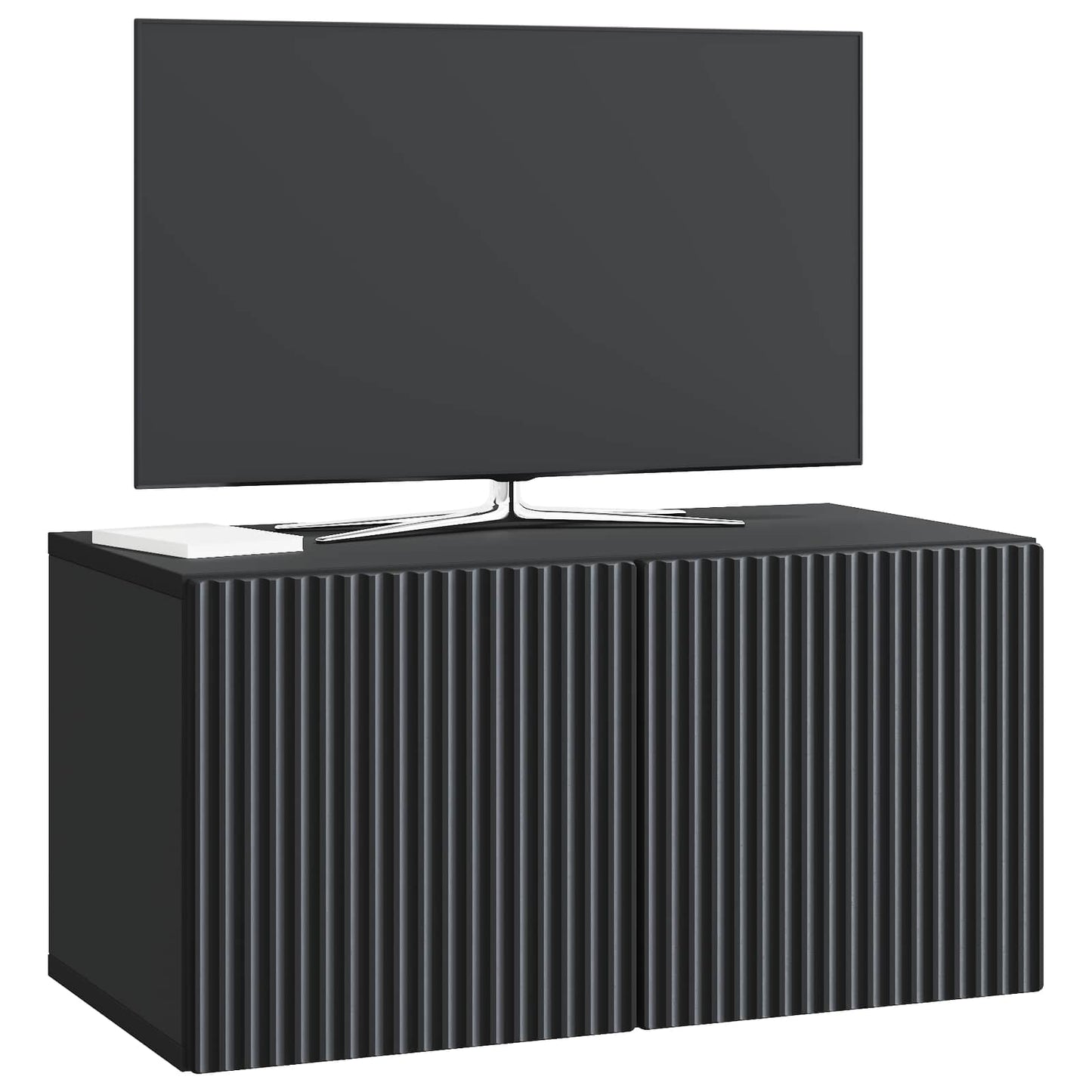 vidaXL Wall-Mounted TV Cabinet Black 59.5 x 31 x 30 cm Engineered Wood