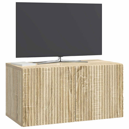 vidaXL Wall-Mounted TV Cabinet Sonoma Oak 59.5 x 31 x 30 cm