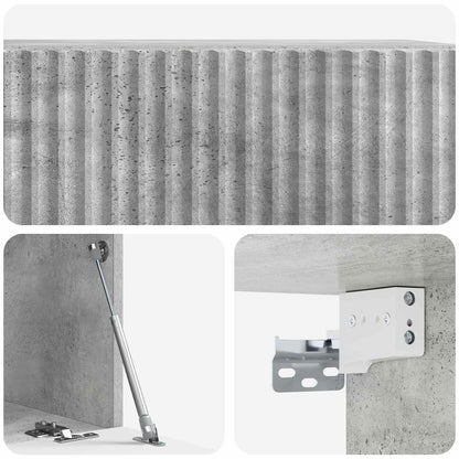 vidaXL Wall-Mounted TV Cabinet Concrete Grey 59.5 x 31 x 30 cm