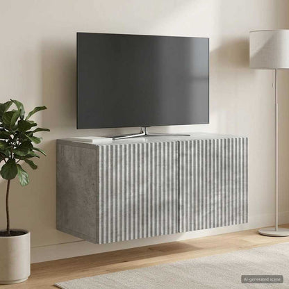 vidaXL Wall-Mounted TV Cabinet Concrete Grey 59.5 x 31 x 30 cm
