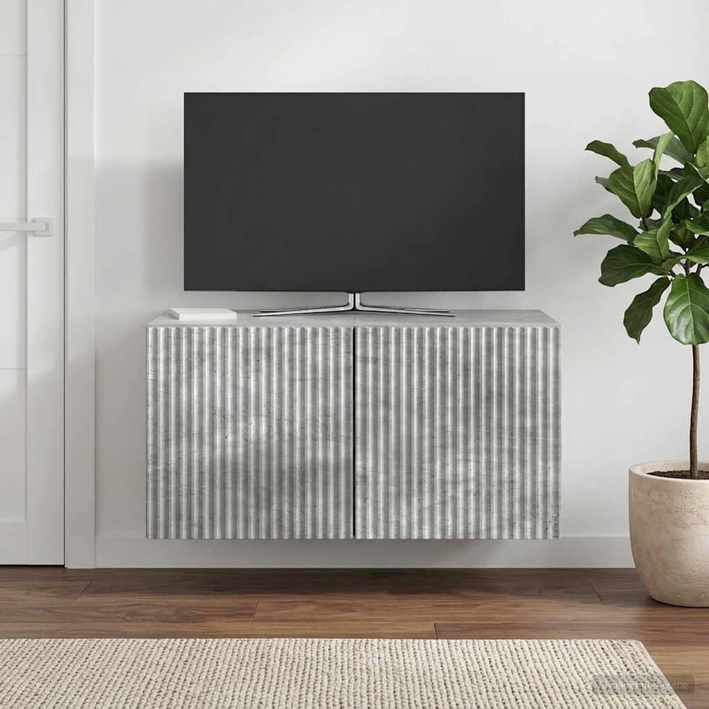 vidaXL Wall-Mounted TV Cabinet Concrete Grey 59.5 x 31 x 30 cm