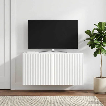vidaXL Wall-Mounted TV Cabinet High Gloss White 59.5 x 31 x 30 cm