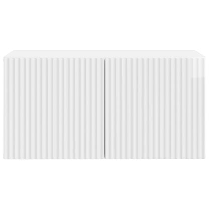 vidaXL Wall-Mounted TV Cabinet High Gloss White 59.5 x 31 x 30 cm