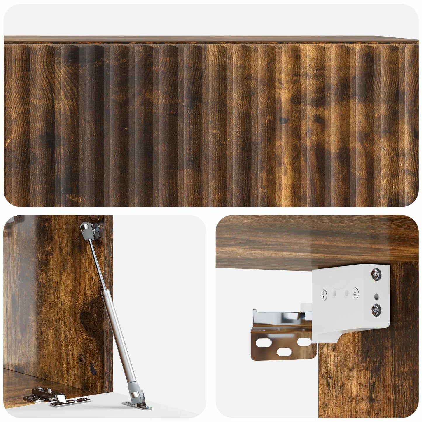 vidaXL Wall-Mounted TV Cabinet 59.5 x 31 x 30 cm Smoked Oak