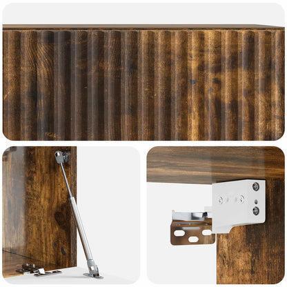 vidaXL Wall-Mounted TV Cabinet 59.5 x 31 x 30 cm Smoked Oak