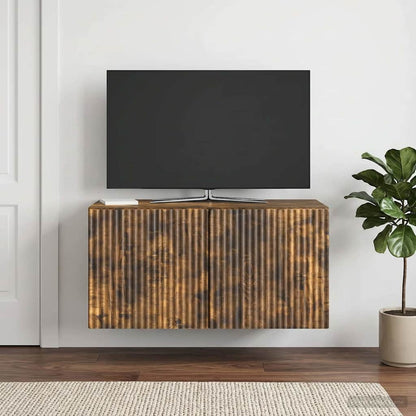 vidaXL Wall-Mounted TV Cabinet 59.5 x 31 x 30 cm Smoked Oak
