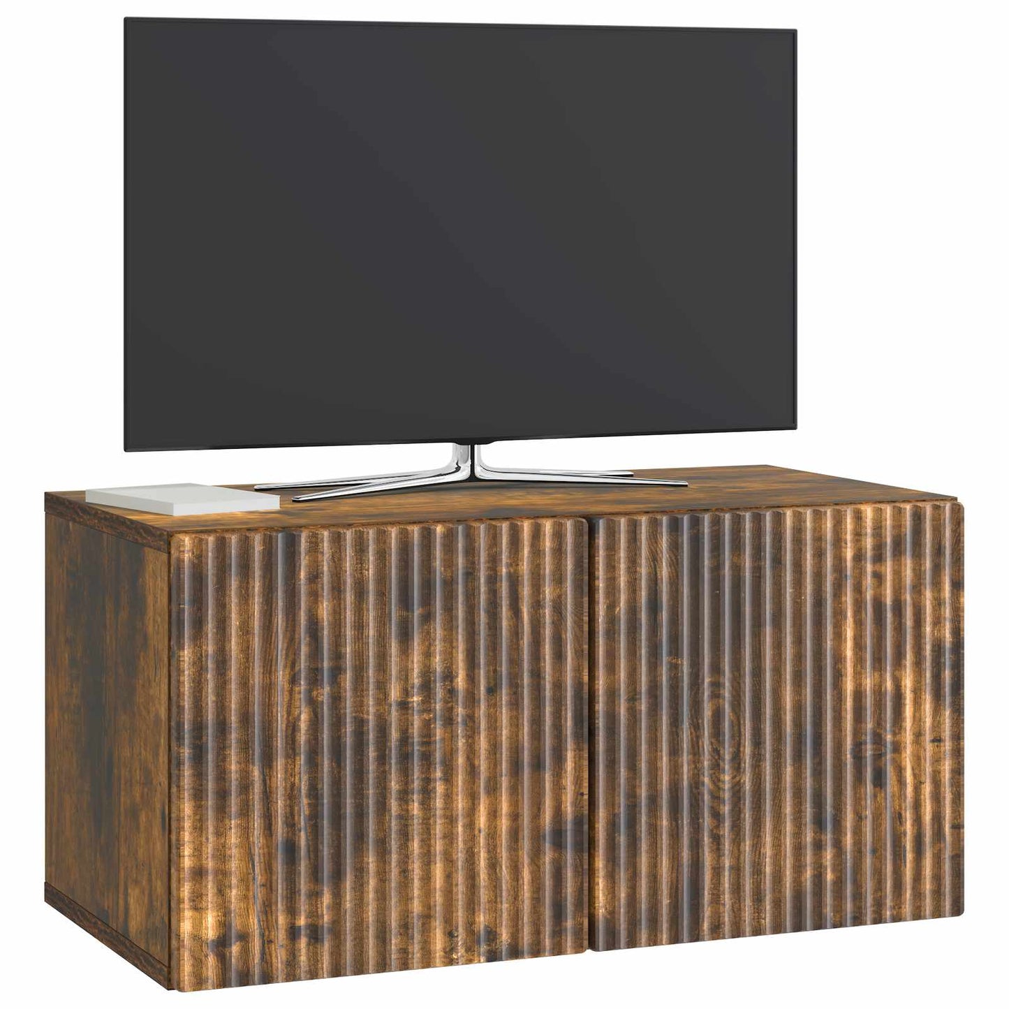 vidaXL Wall-Mounted TV Cabinet 59.5 x 31 x 30 cm Smoked Oak