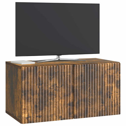 vidaXL Wall-Mounted TV Cabinet 59.5 x 31 x 30 cm Smoked Oak
