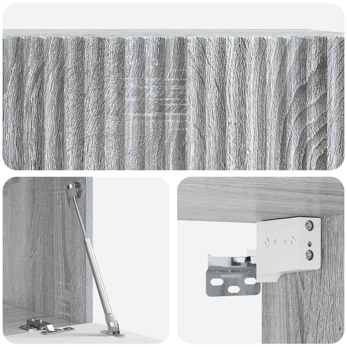 vidaXL Wall-Mounted TV Cabinet Grey Sonoma 59.5 x 31 x 30 cm