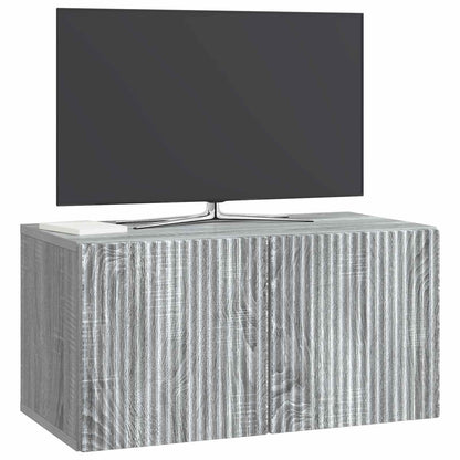 vidaXL Wall-Mounted TV Cabinet Grey Sonoma 59.5 x 31 x 30 cm