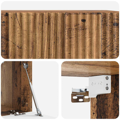 vidaXL Wall-Mounted TV Cabinet Wall-mounted Old Wood 59.5 x 31 x 30 cm