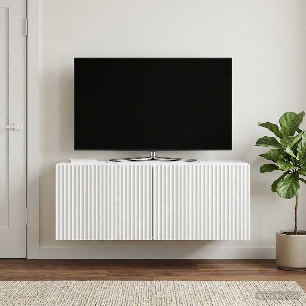 vidaXL Wall-Mounted TV Cabinet White 78.5 x 31 x 30 cm Engineered Wood