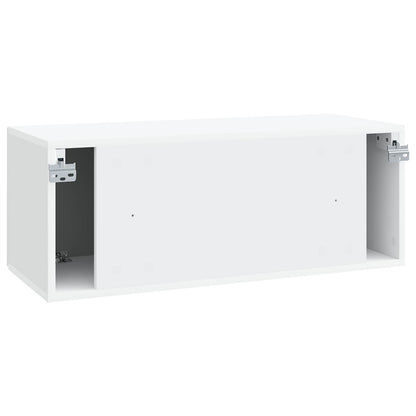 vidaXL Wall-Mounted TV Cabinet White 78.5 x 31 x 30 cm Engineered Wood