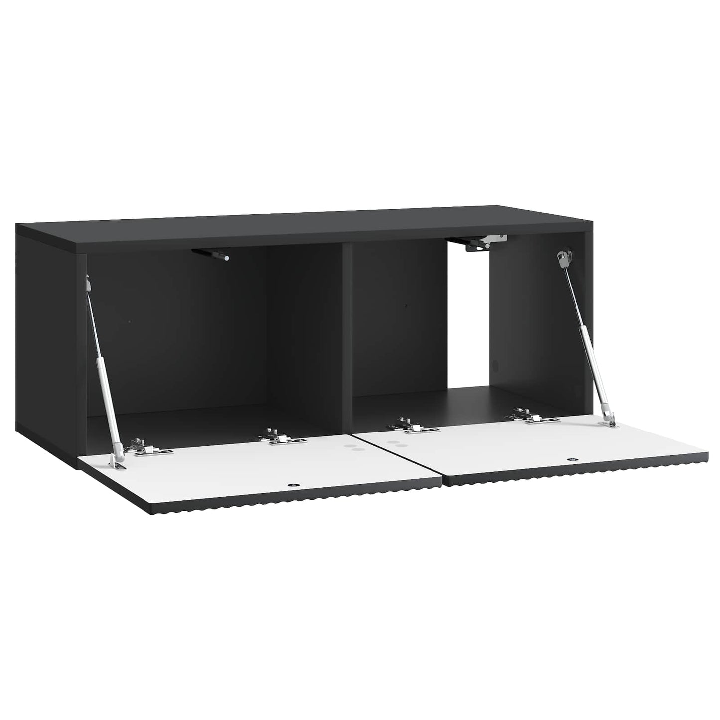 vidaXL Wall-Mounted TV Cabinet Black 78.5 x 31 x 30 cm Engineered Wood