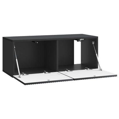 vidaXL Wall-Mounted TV Cabinet Black 78.5 x 31 x 30 cm Engineered Wood