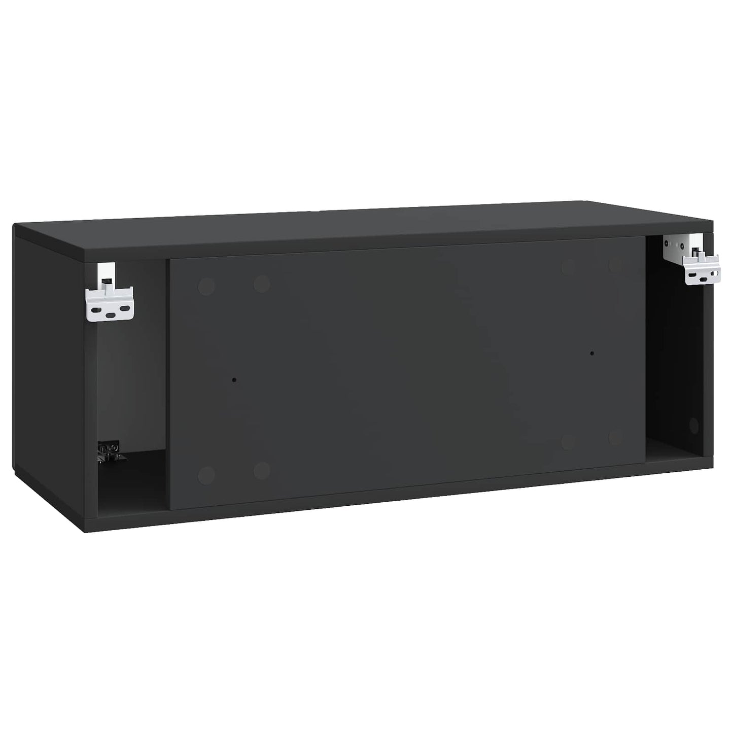 vidaXL Wall-Mounted TV Cabinet Black 78.5 x 31 x 30 cm Engineered Wood