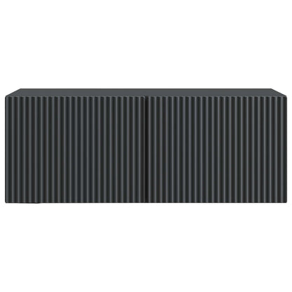 vidaXL Wall-Mounted TV Cabinet Black 78.5 x 31 x 30 cm Engineered Wood