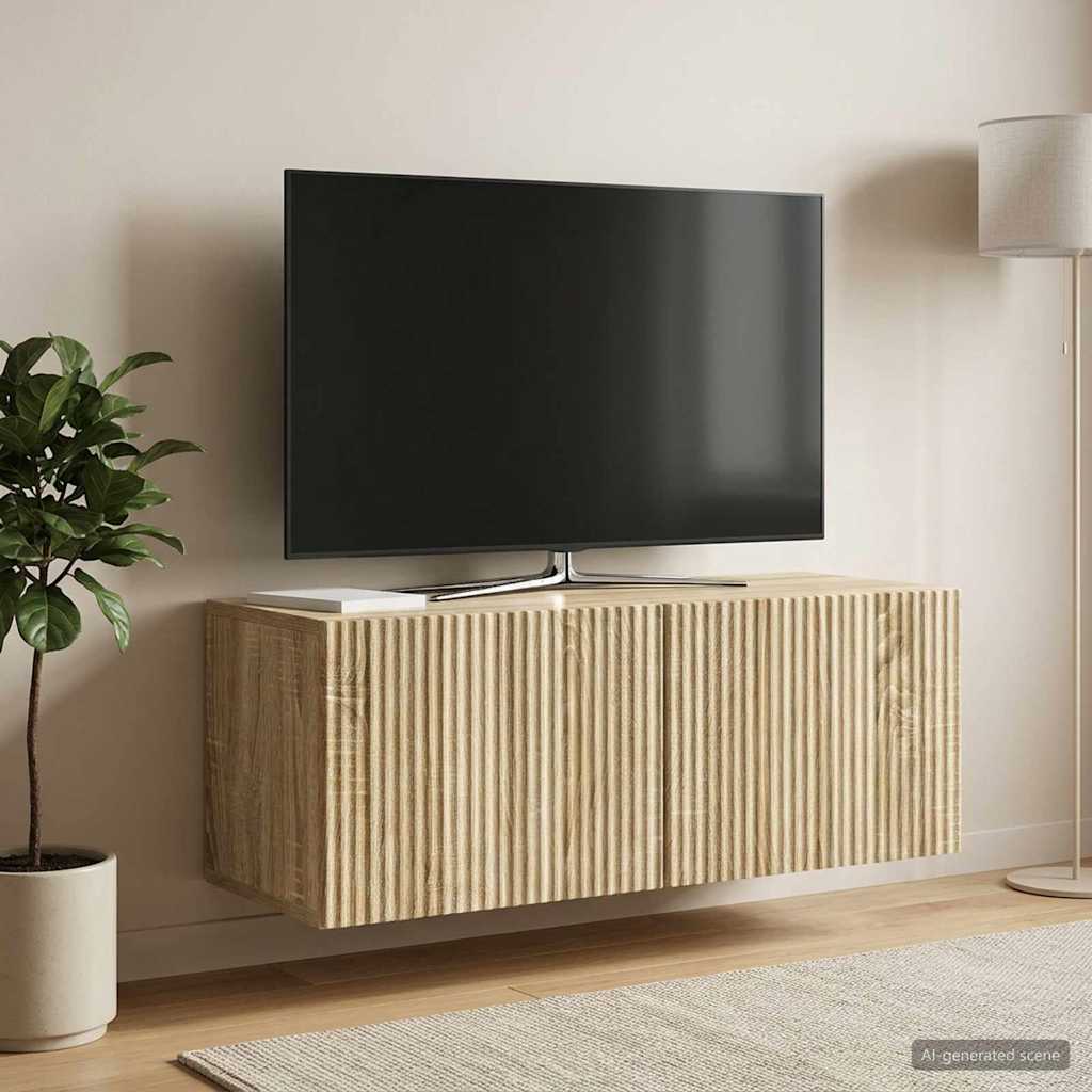 vidaXL Wall-Mounted TV Cabinet Sonoma Oak 78.5 x 31 x 30 cm
