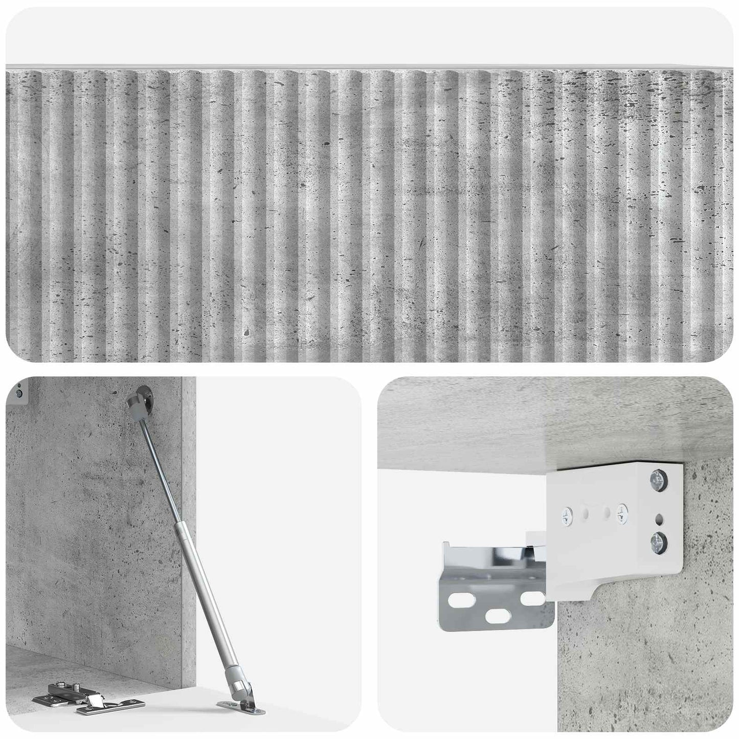vidaXL Wall-Mounted TV Cabinet Concrete Grey 78.5 x 31 x 30 cm