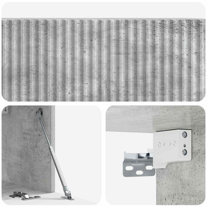 vidaXL Wall-Mounted TV Cabinet Concrete Grey 78.5 x 31 x 30 cm