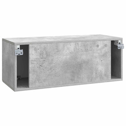 vidaXL Wall-Mounted TV Cabinet Concrete Grey 78.5 x 31 x 30 cm