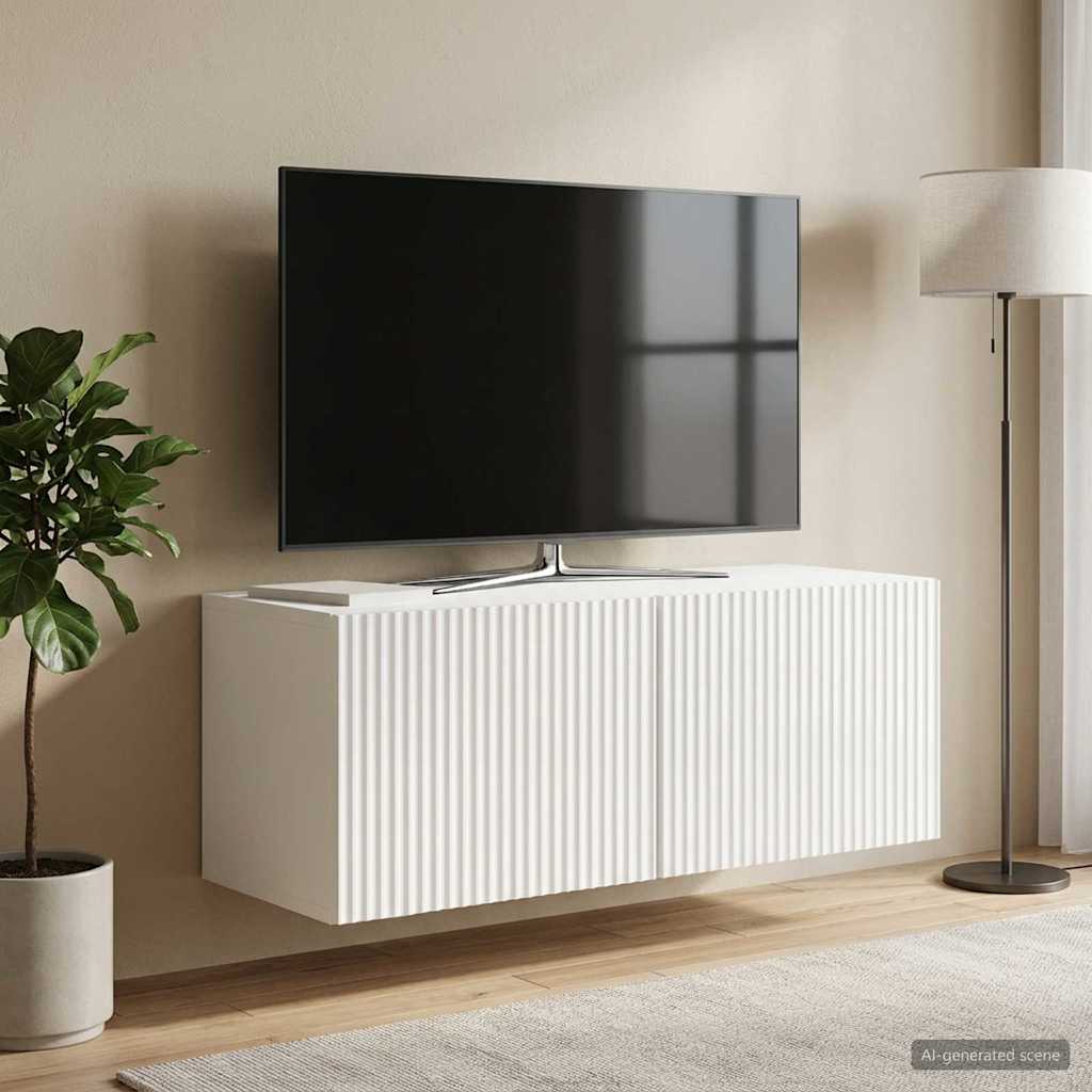 vidaXL Wall-Mounted TV Cabinet High Gloss White 78.5 x 31 x 30 cm
