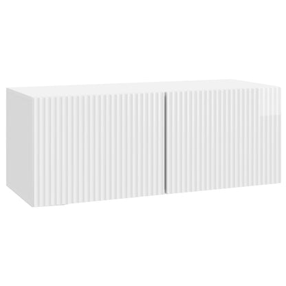 vidaXL Wall-Mounted TV Cabinet High Gloss White 78.5 x 31 x 30 cm
