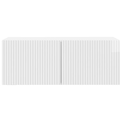 vidaXL Wall-Mounted TV Cabinet High Gloss White 78.5 x 31 x 30 cm
