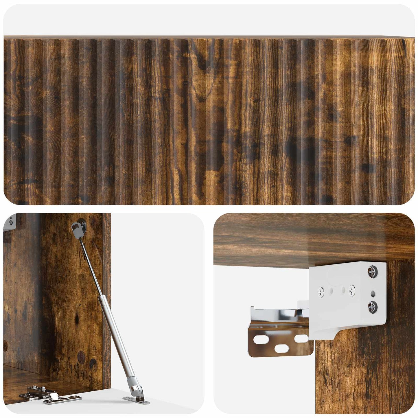 vidaXL Wall-Mounted TV Cabinet 78.5 x 31 x 30 cm Smoked Oak