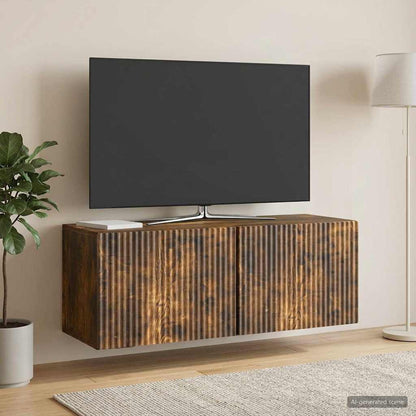 vidaXL Wall-Mounted TV Cabinet 78.5 x 31 x 30 cm Smoked Oak