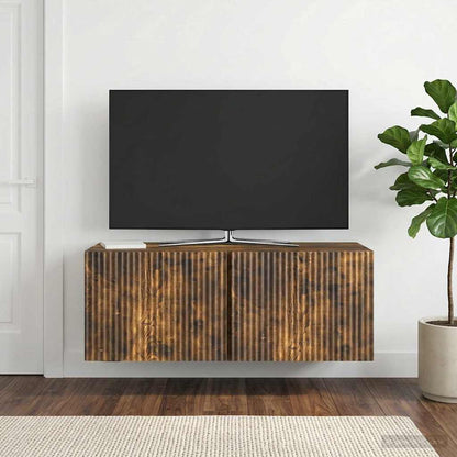 vidaXL Wall-Mounted TV Cabinet 78.5 x 31 x 30 cm Smoked Oak