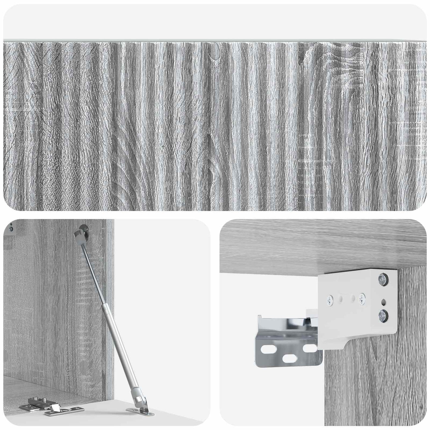 vidaXL Wall-Mounted TV Cabinet Grey Sonoma 78.5 x 31 x 30 cm