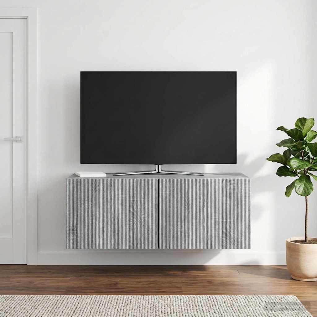 vidaXL Wall-Mounted TV Cabinet Grey Sonoma 78.5 x 31 x 30 cm