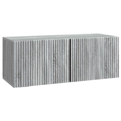 vidaXL Wall-Mounted TV Cabinet Grey Sonoma 78.5 x 31 x 30 cm
