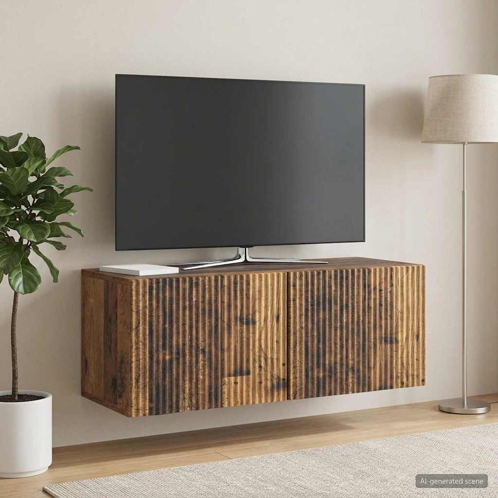 vidaXL Wall-Mounted TV Cabinet Wall-mounted Old Wood 78.5 x 31 x 30 cm