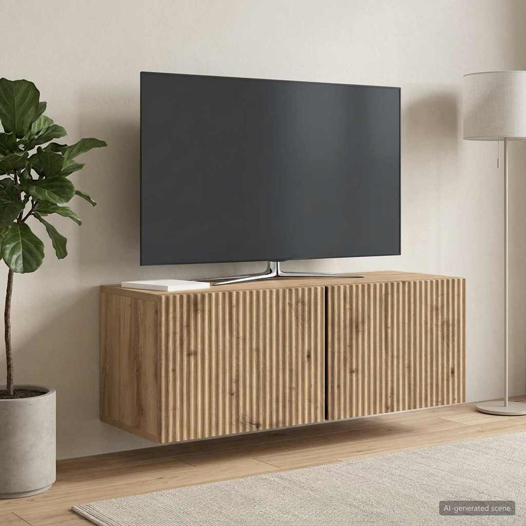 vidaXL Wall-Mounted TV Cabinet 78.5 x 31 x 30 cm Artisan Oak