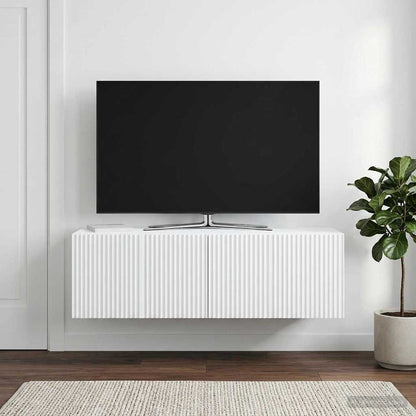 vidaXL Wall-Mounted TV Cabinet White 98 x 31 x 30 cm Engineered Wood