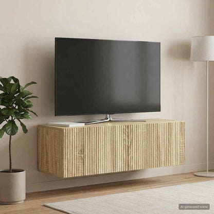 vidaXL Wall-Mounted TV Cabinet Wall-mounted Sonoma Oak 98 x 31 x 30 cm