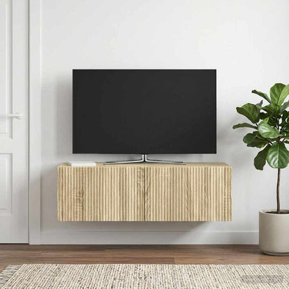 vidaXL Wall-Mounted TV Cabinet Wall-mounted Sonoma Oak 98 x 31 x 30 cm