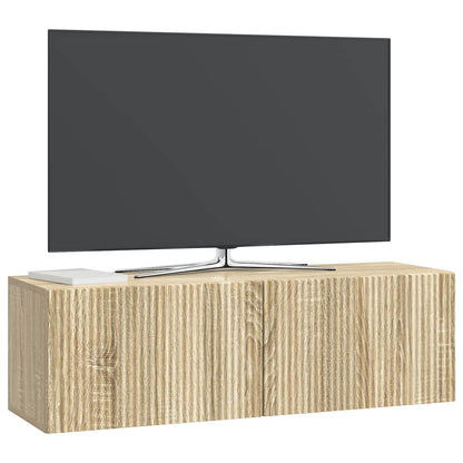vidaXL Wall-Mounted TV Cabinet Wall-mounted Sonoma Oak 98 x 31 x 30 cm