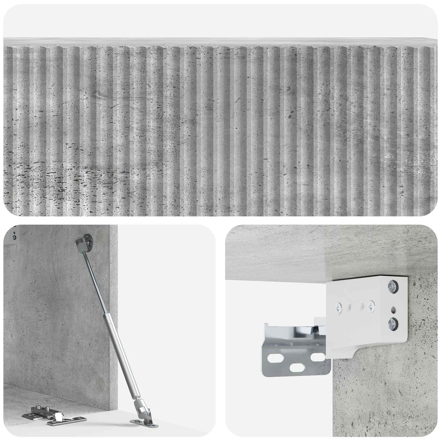 vidaXL Wall-Mounted TV Cabinet Concrete Grey 98 x 31 x 30 cm
