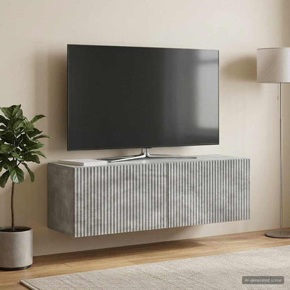 vidaXL Wall-Mounted TV Cabinet Concrete Grey 98 x 31 x 30 cm