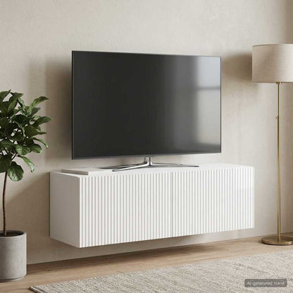 vidaXL Wall-Mounted TV Cabinet High Gloss White 98 x 31 x 30 cm