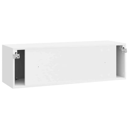 vidaXL Wall-Mounted TV Cabinet High Gloss White 98 x 31 x 30 cm